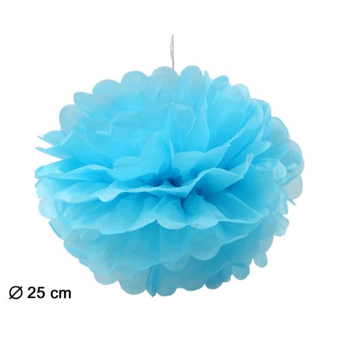 POMPOM 25CM BLUE