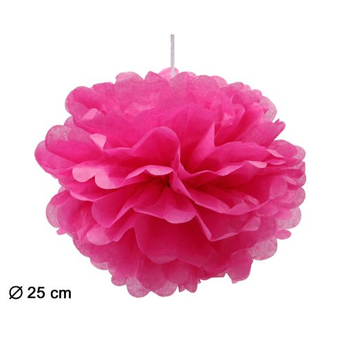 POMPOM 25CM FUCHSIA