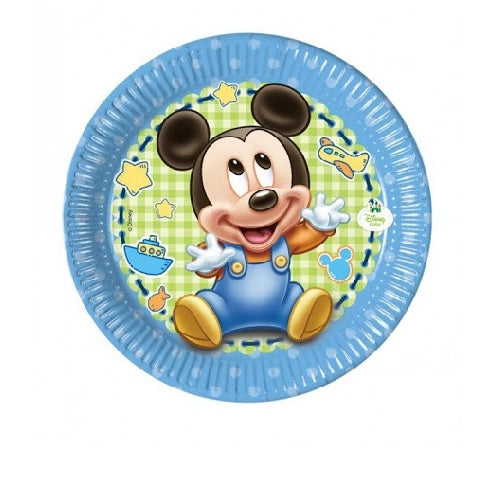 Baby Mickey Plate Smiling
