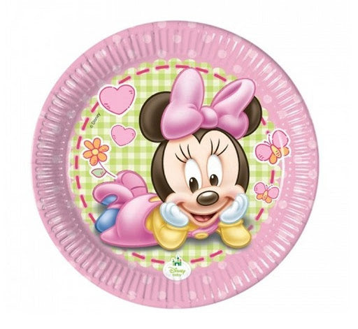 Baby Minnie Plates Lying Down