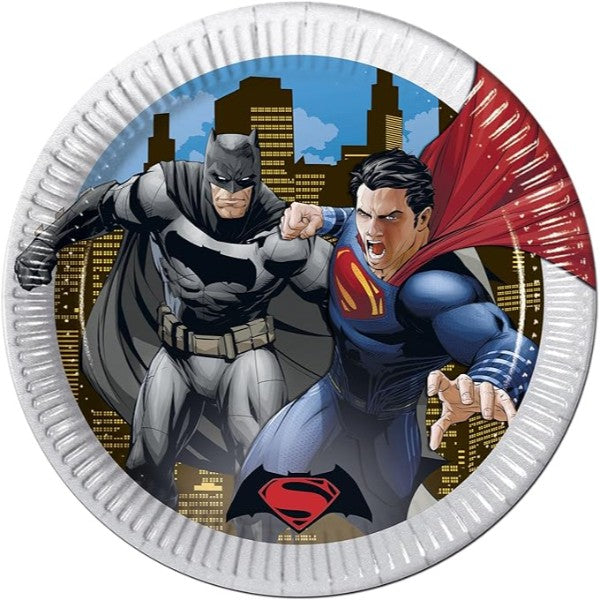 8 Paper Plates Batman vs Superman 23cm