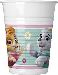 Paw Patrol Skye and Everest Cups