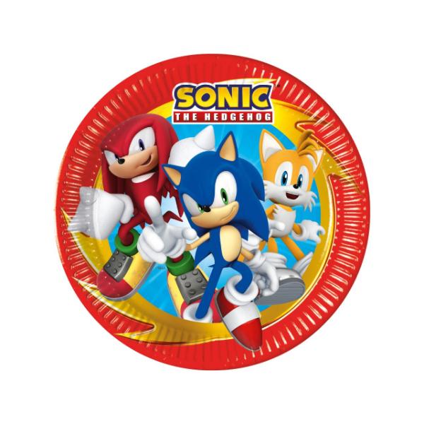 Sonic Paper Plates 23cm