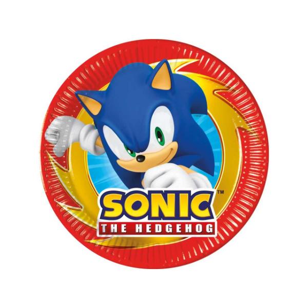 Sonic Paper Plates 20cm