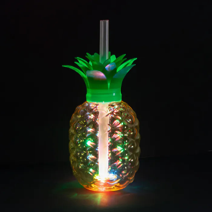 LED cup Pineapple with straw