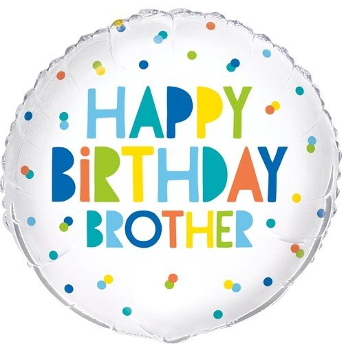 Happy Birthday Brother 18" Foil Balloon