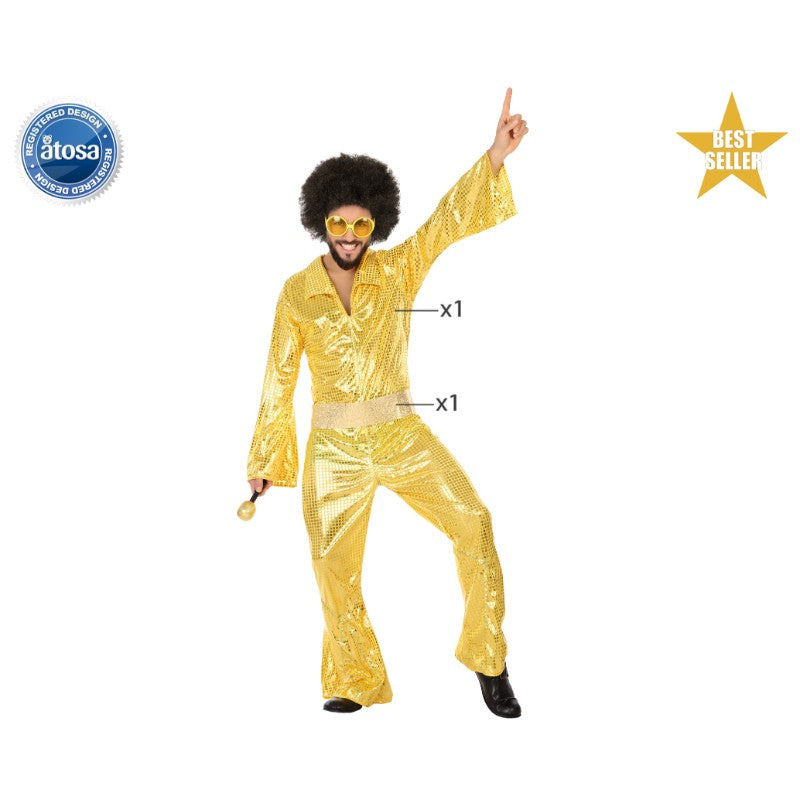 COSTUME DISCO GOLDEN XS-S