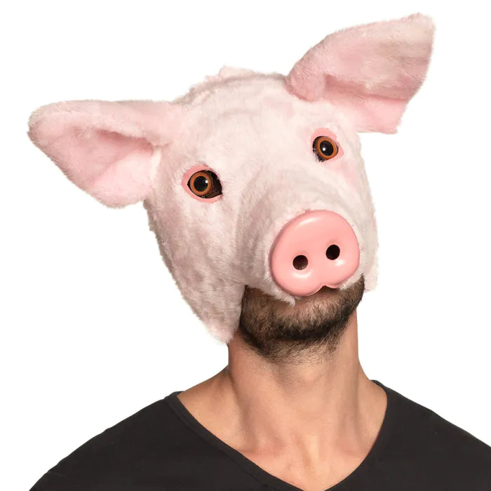 Plush half mask Pig
