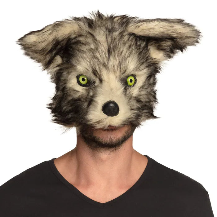 Plush half mask Wolf