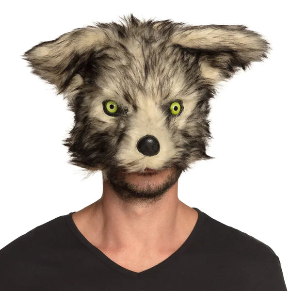 Plush half mask Wolf