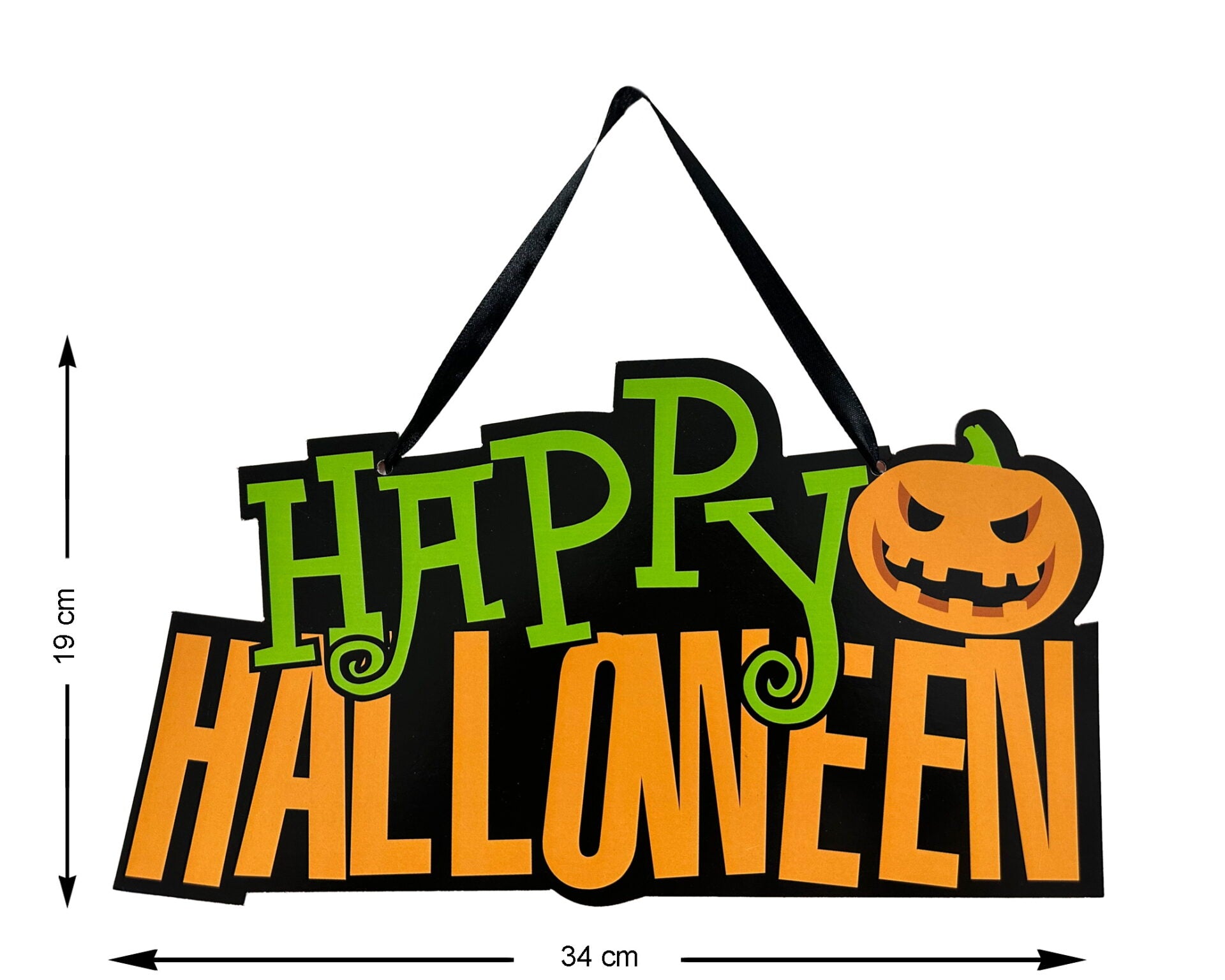 HALLOWEEN DECORATION ACC. 34X19CM HAPPY HALLOWEEN