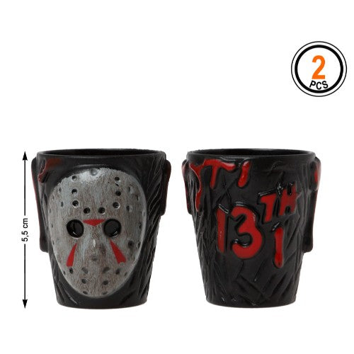 HALLOWEEN GLASS 5,5CM 2U