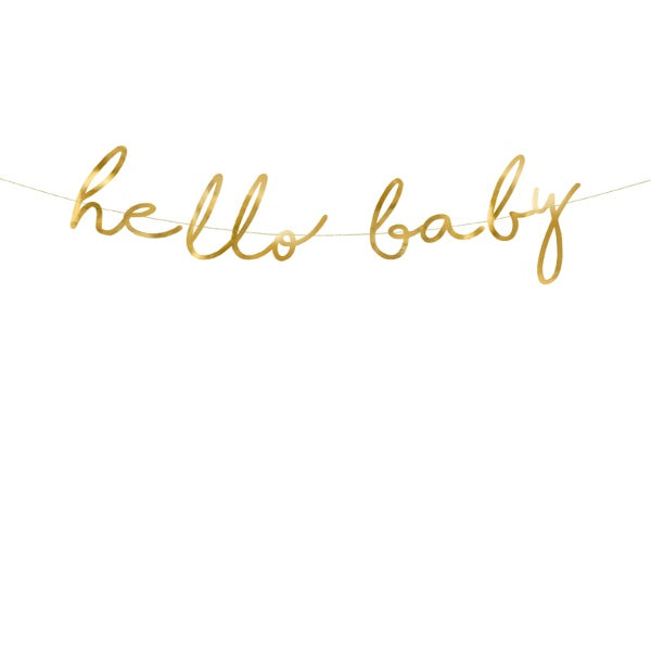 Banner Little Star - Hello Baby, gold