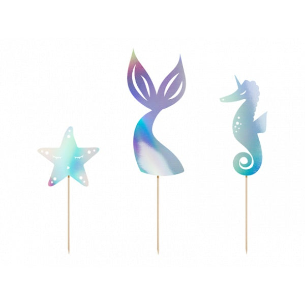 Cake toppers Mermaid, iridescent