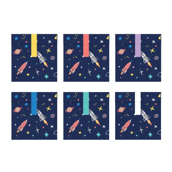 Treat bags Space, 13x14cm: 1pkt/6pc.