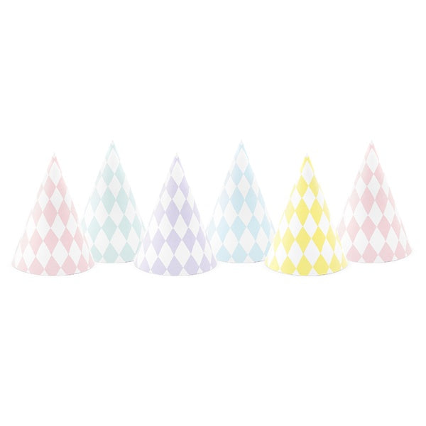 Party hats Yummy, mix, 16cm: 1pkt/6pc.