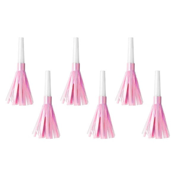 Party horns, light pink: 1pkt/6pc.