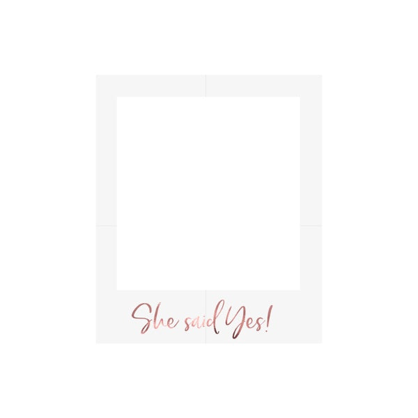 Slefie photo frame She said yes, rose gold, 50x59.5cm