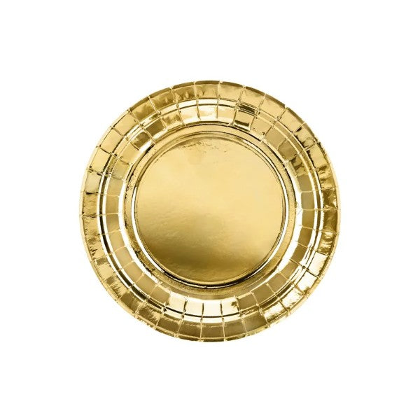 Plates, gold, 18cm