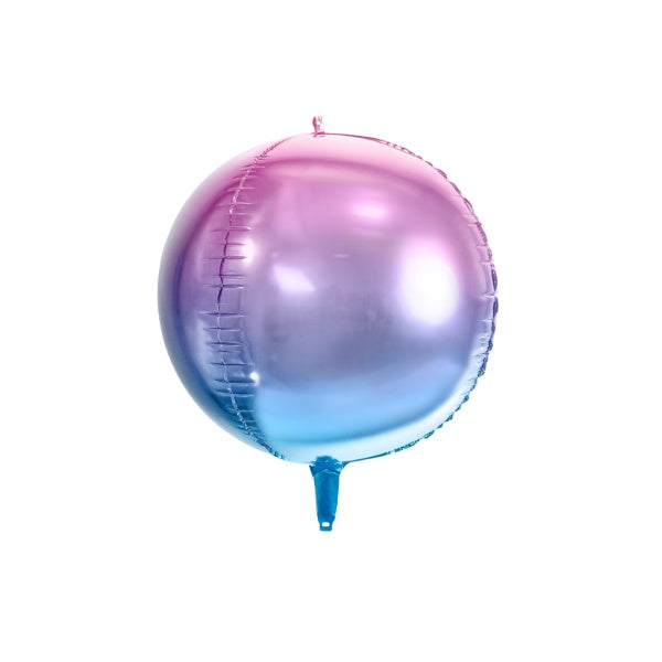 Foil Balloon Ombre Ball, violet and blue