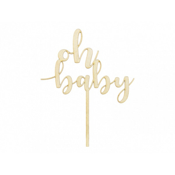 Wooden topper Oh baby