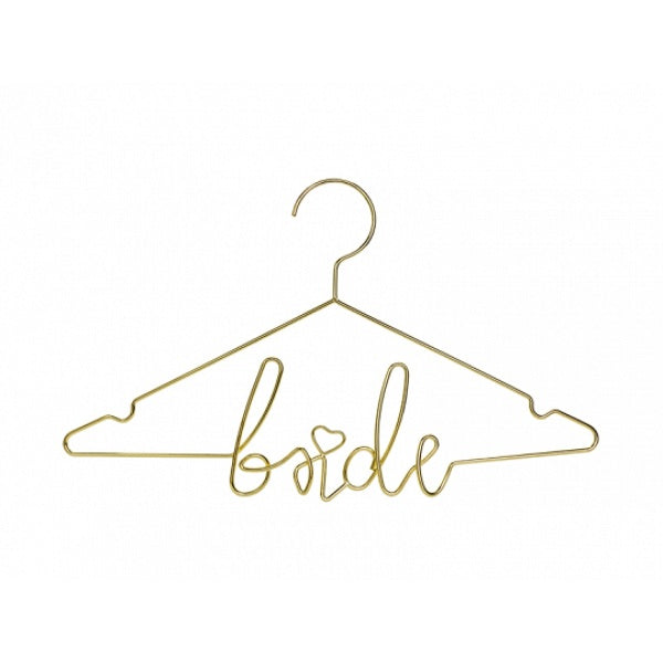 Metal hanger Bride, gold