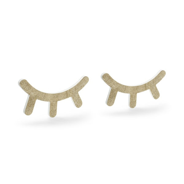 Wall decoration Sleeping eyes, gold