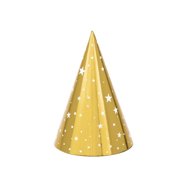 Party hats Stars, gold