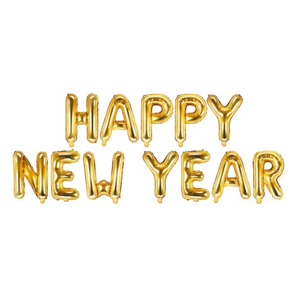 Foil Balloon Happy New Year, gold