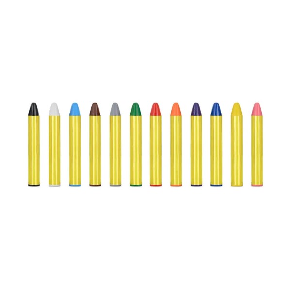Face paint crayons: 1pkt/12pc.