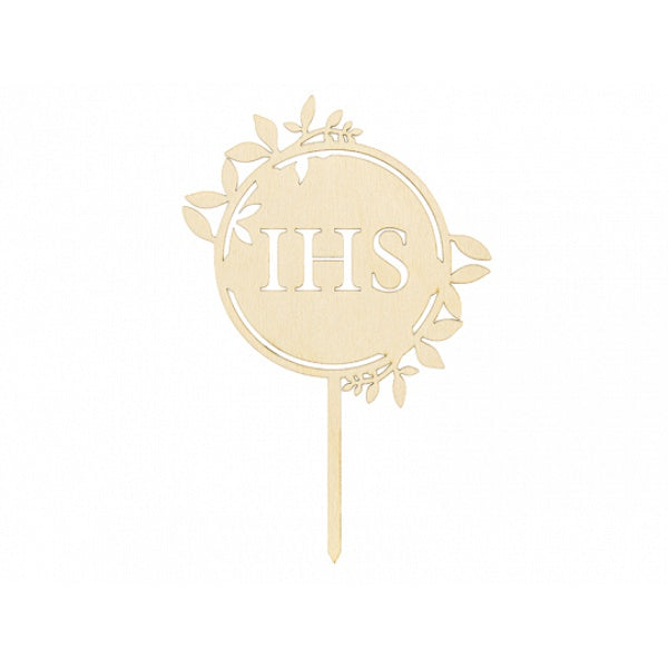 Wooden topper IHS