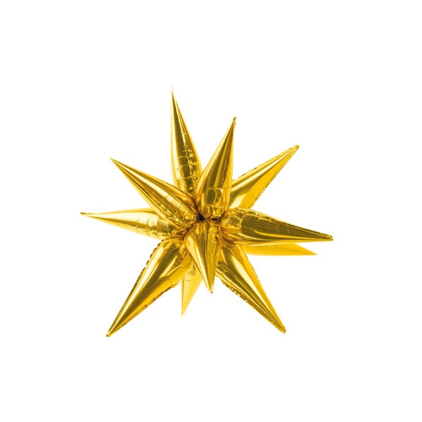 Foil balloon Star 3D, gold