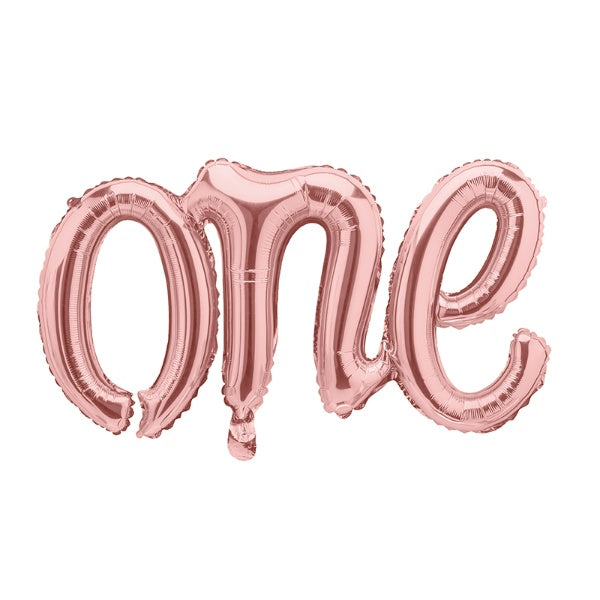 Foil balloon One, rose gold