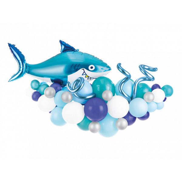 Balloon garland - Shark, blue