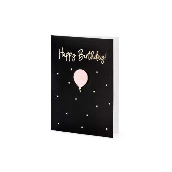 Card with enamel pin 30, 10.5x14.8cm
