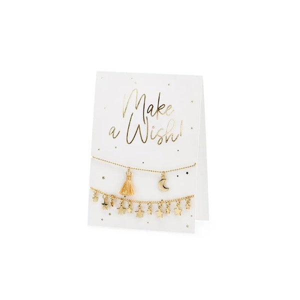 Card with bracelets Make a wish!, 10.5x14.8cm