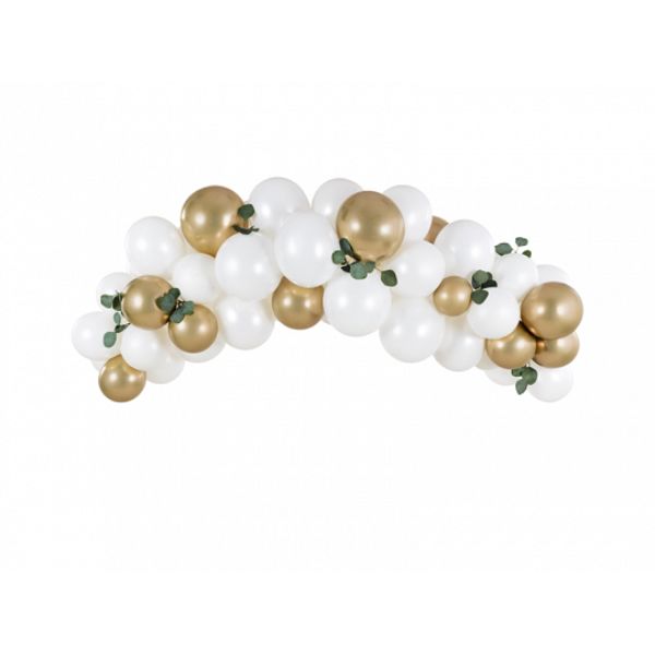 Balloon garland - white and gold