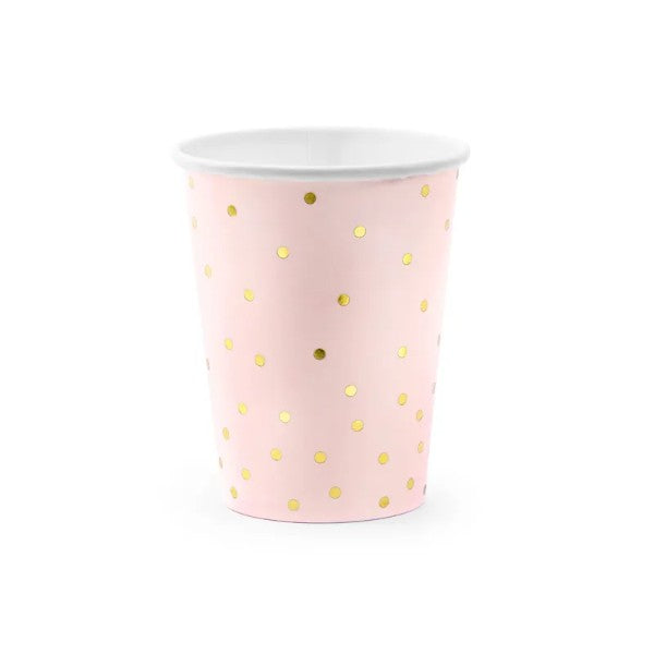 Cups Polka Dots, light pink