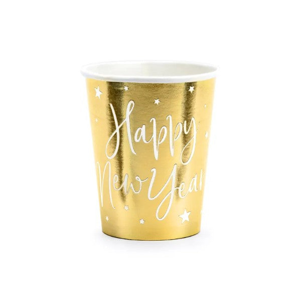 Cups Happy New Year, gold