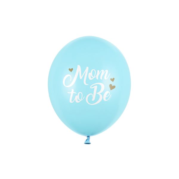 Balloons  Mom to Be, Pastel Light Blue