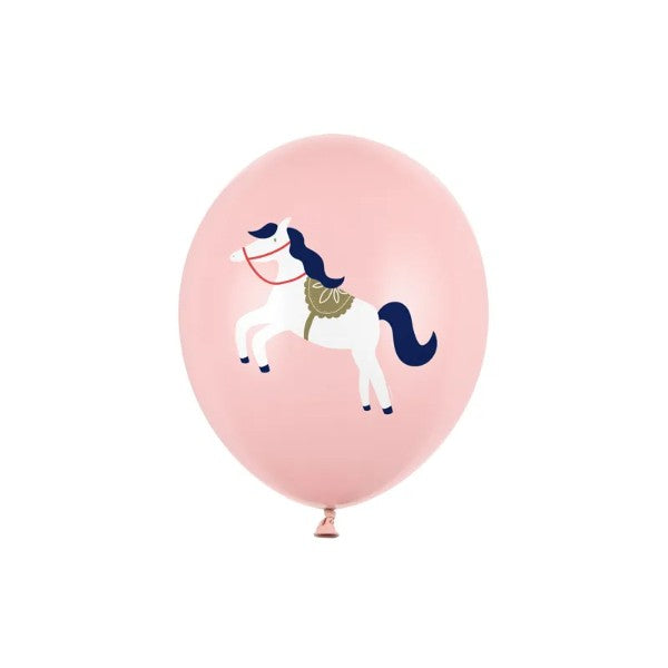 Balloons  Little horse, Pastel Pale Pink