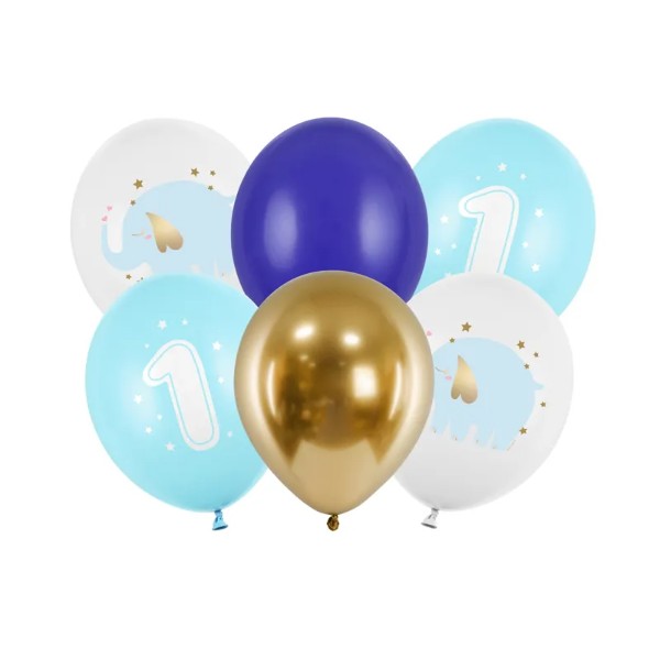 Balloons One year, Pastel Light Blue