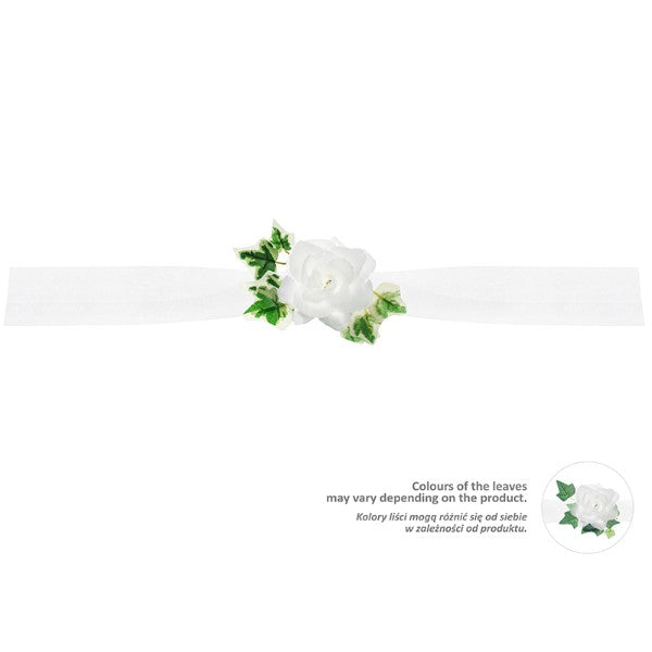 Tulle garland, white, 1.7m