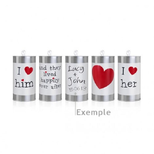 Tin Decorative Wedding Cans