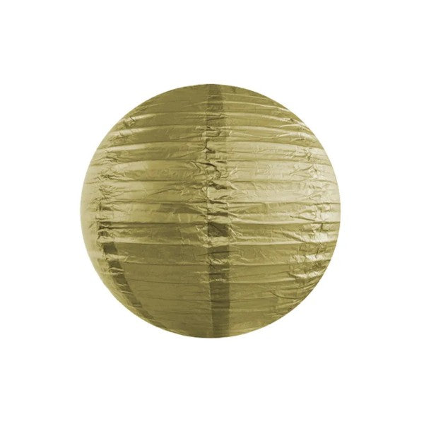 Paper lantern, gold, 25cm