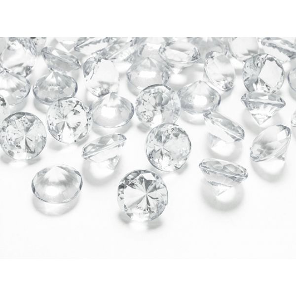 Diamond confetti, colourless