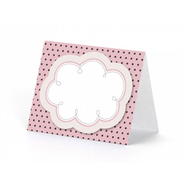 Place cards, with a cloud Sweets, mix