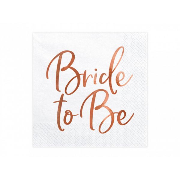 Napkins Bride to be, rose gold