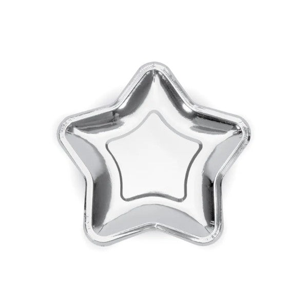 Paper Plates Star, silver