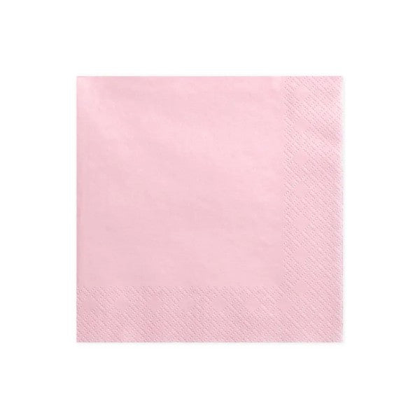 Napkins, 3 layers, light pink